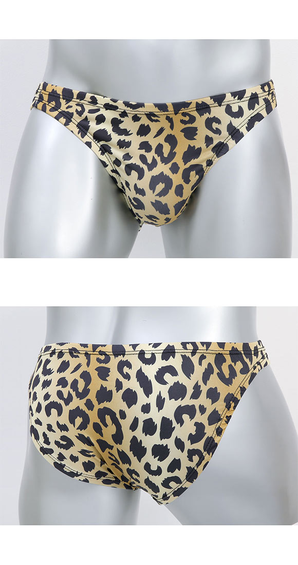 キングノバ ヒョウ ビキニ フルバック メンズ 前とじ M L LL パンツ ブリーフ ブーメラン 雄 KING NOVA レオパード ストレッチ