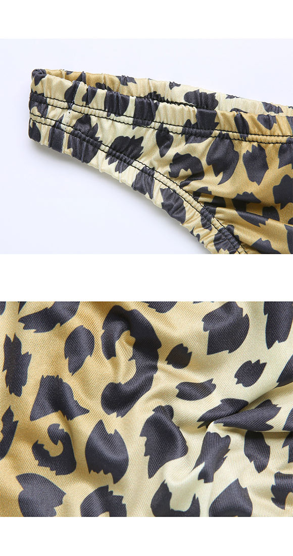 キングノバ ヒョウ Tバック ビキニ パンツ メンズ 前とじ M L LL ストレッチ プリント 大きいサイズ KING NOVA