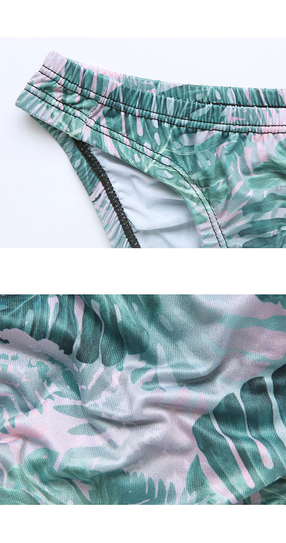 キングノバ ボタニカル柄 ビキニ フルバック メンズ 前とじ M L LL パンツ ブリーフ ブーメラン KING NOVA