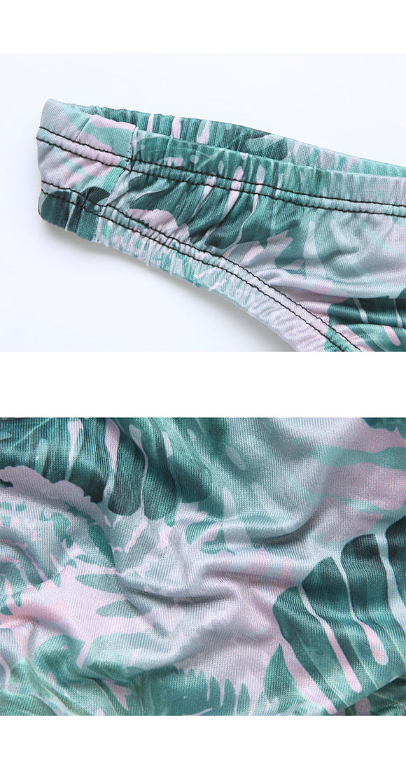 キングノバ ボタニカル柄 Tバック ビキニ パンツ メンズ 前とじ M L LL ストレッチ プリント 大きいサイズ KING NOVA