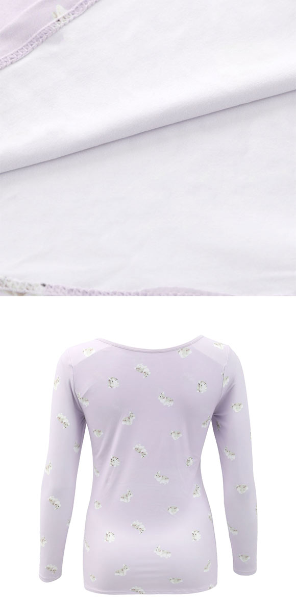 シルキーリッチ あったか起毛 カップ付き 長袖 ブラトップ M L LL あったか インナー 保温 レディース 温活 冷え対策 寒さ対策