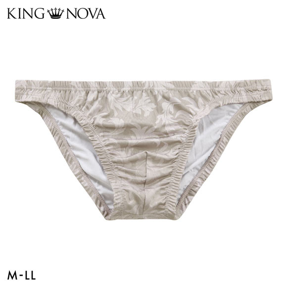 キングノバ アイビー柄 ビキニ フルバック メンズ 前とじ M L LL パンツ ブリーフ ブーメラン KING NOVA