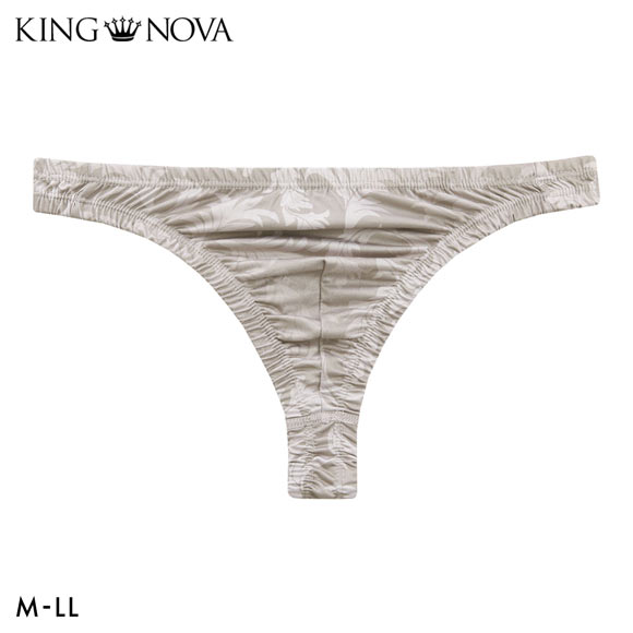 キングノバ アイビー柄 Tバック ビキニ パンツ メンズ 前とじ M L LL ストレッチ プリント 大きいサイズ KING NOVA
