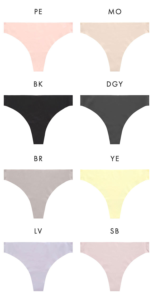 レディース シームレス ショーツ 無地 Tバック 単品