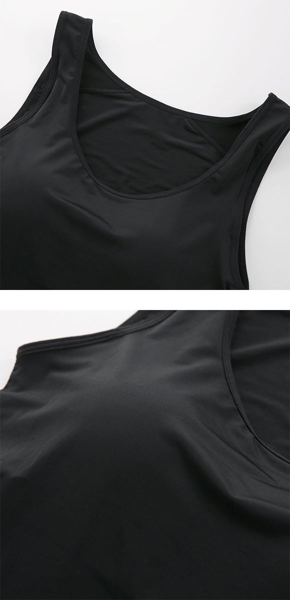 カップ内蔵 タンクトップ カップ付きインナー シンプル 無地 ベーシック レディース