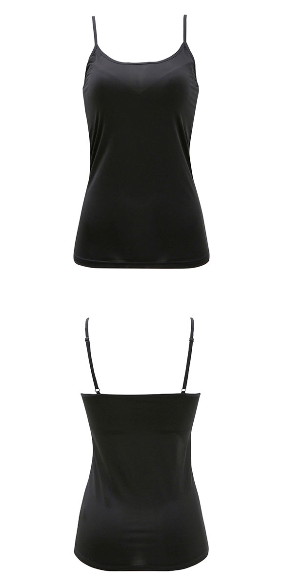 カップ内蔵 キャミソール カップ付きインナー シンプル 無地 ベーシック レディース