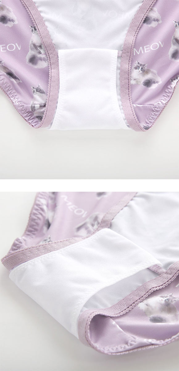 のびのび2WAY プリント サニタリーショーツ 羽根つき対応 M-LL やや深ばき すっぽり ノーマル スタンダード