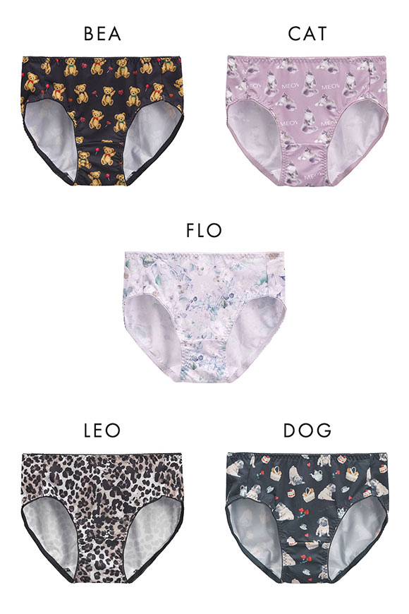 のびのび2WAY プリント サニタリーショーツ 羽根つき対応 M-LL やや深ばき すっぽり ノーマル スタンダード