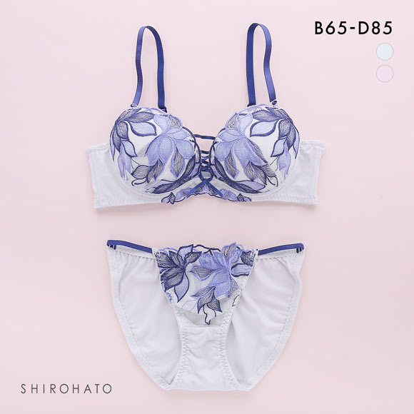 スパイシー ブラジャー ショーツ セット 2色花柄チュール フロント編み上げ SPICY