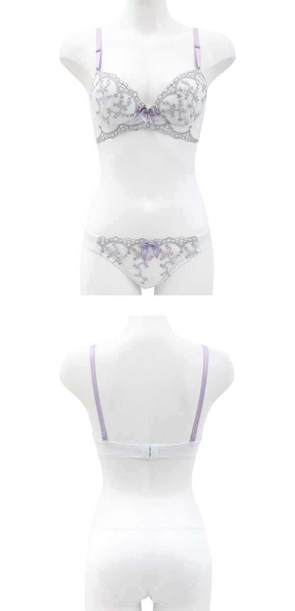 ピュアシェリ ブラジャー ショーツ セット 小花チュール PURECHERIE