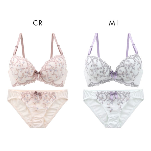 ピュアシェリ ブラジャー ショーツ セット 小花チュール PURECHERIE