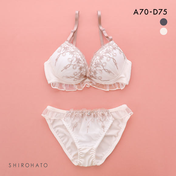 ピュアシェリ ブラジャー ショーツ セット 脇高 ラメチュール アンダーフリル PURECHERIE