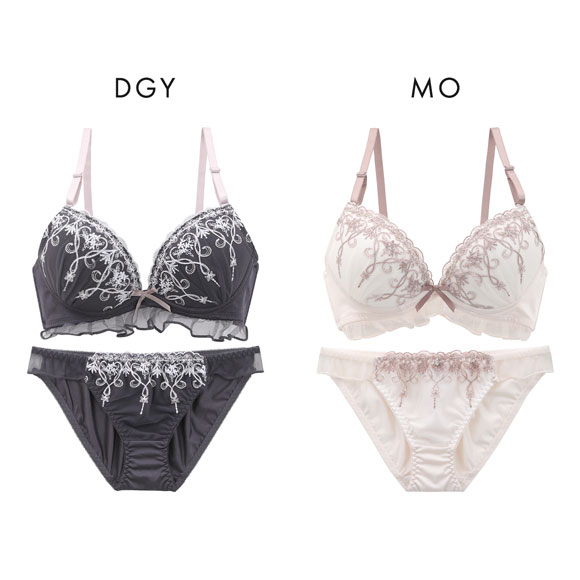 ピュアシェリ ブラジャー ショーツ セット 脇高 ラメチュール アンダーフリル PURECHERIE