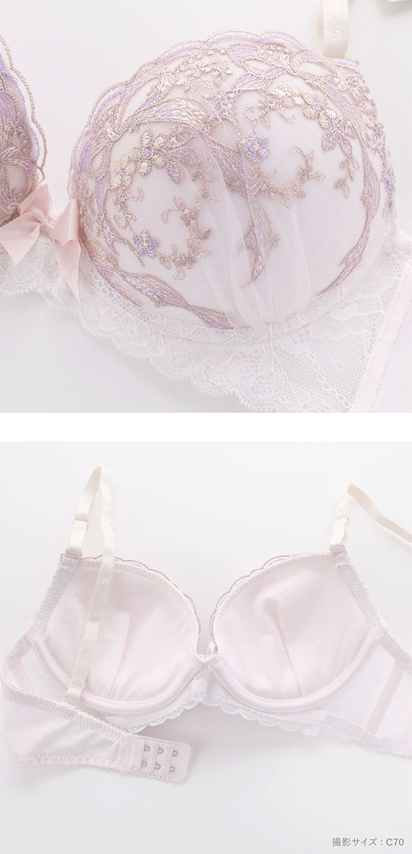 ロマンティックドール ブラショーツセット リボン柄チュールレース Romantic doll