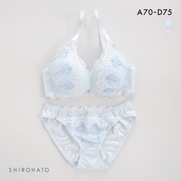 ピュアシェリ ブラジャー ショーツ セット ラメレース×小花チュール PURECHERIE