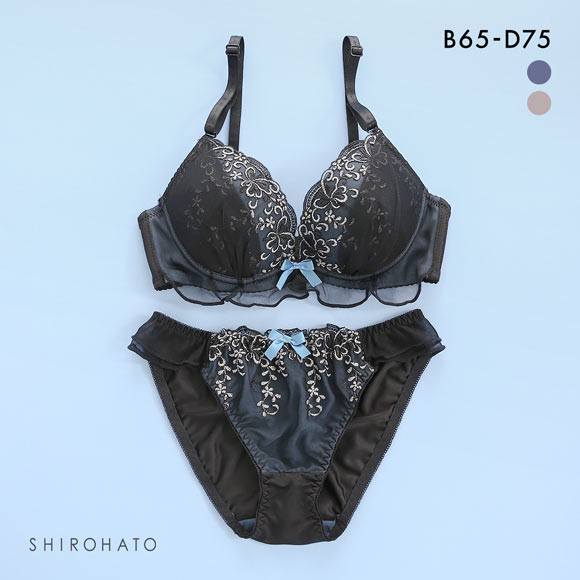ピュアシェリ ブラジャー ショーツ セット チョウ柄チュール PURECHERIE