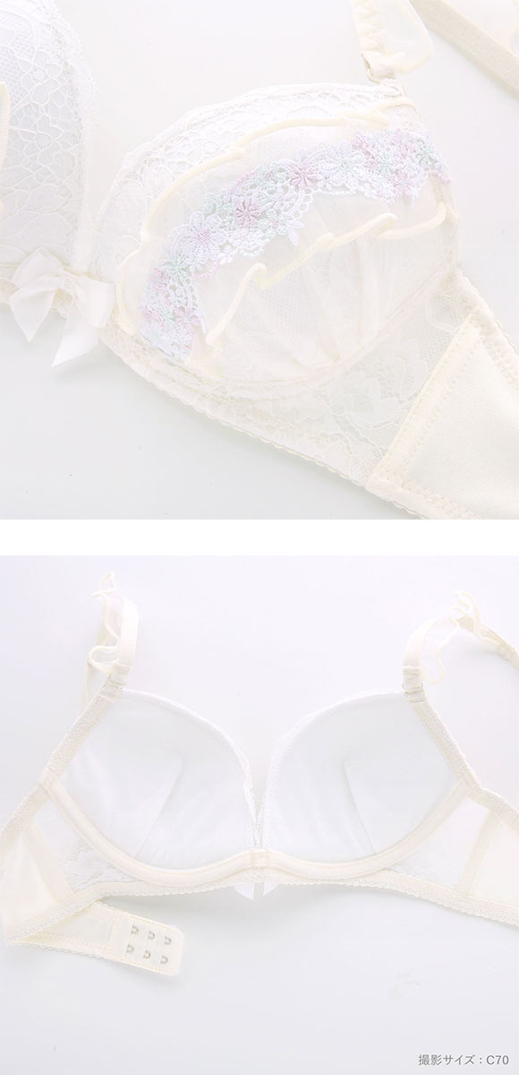 ロマンティックドール ブラショーツセット ストレッチレース 3色ケミカル付ハーフ Romantic doll