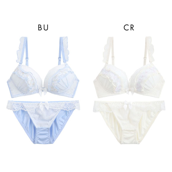 ロマンティックドール ブラショーツセット ストレッチレース 3色ケミカル付ハーフ Romantic doll