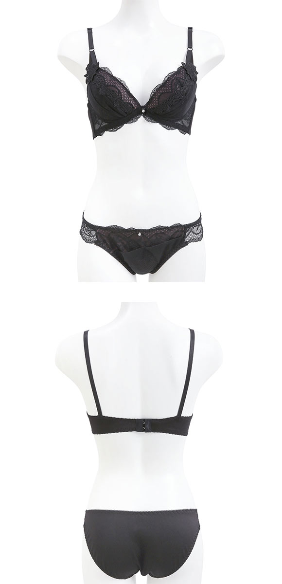 ルルモアナ ブラジャー ショーツ セット リボンレース LULUMOANA