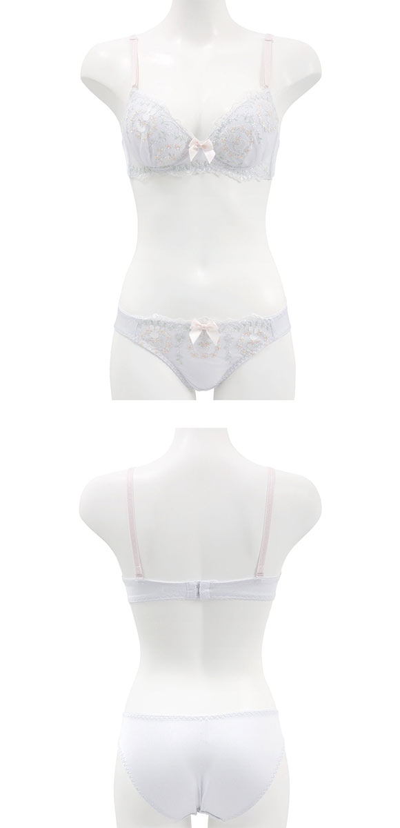 ピュアシェリ ラビットガーデン ノンワイヤー ブラセット M L LL ブラジャー ショーツ セット PURECHERIE