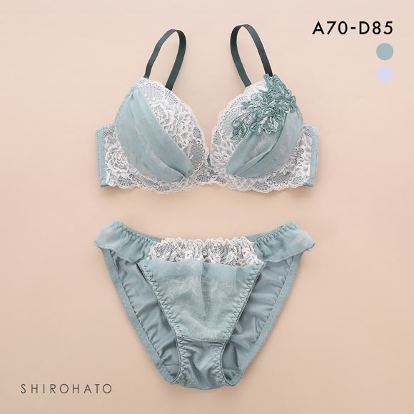 ピュアシェリ エレガントラメシフォン ブラセット ABCD ブラジャー ショーツ セット PURECHERIE