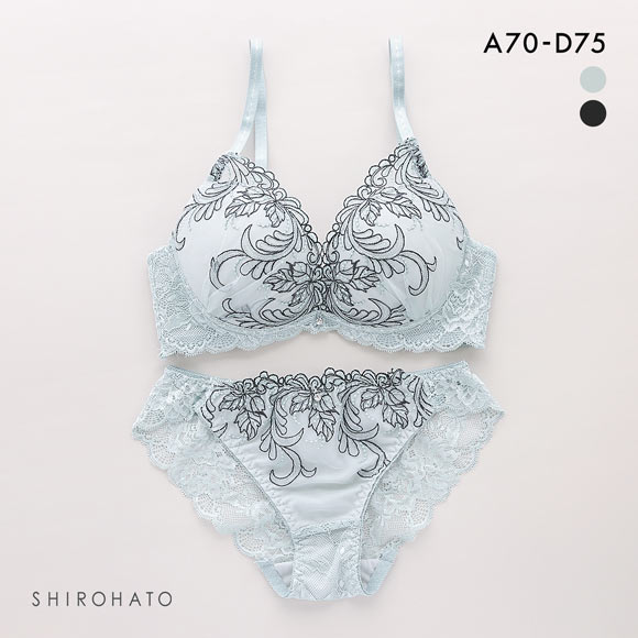 ピュアシェリ アイビーラメチュール ブラセット ABCD ブラジャー ショーツ セット 谷間 L字 脇寄せ 盛り PURECHERIE