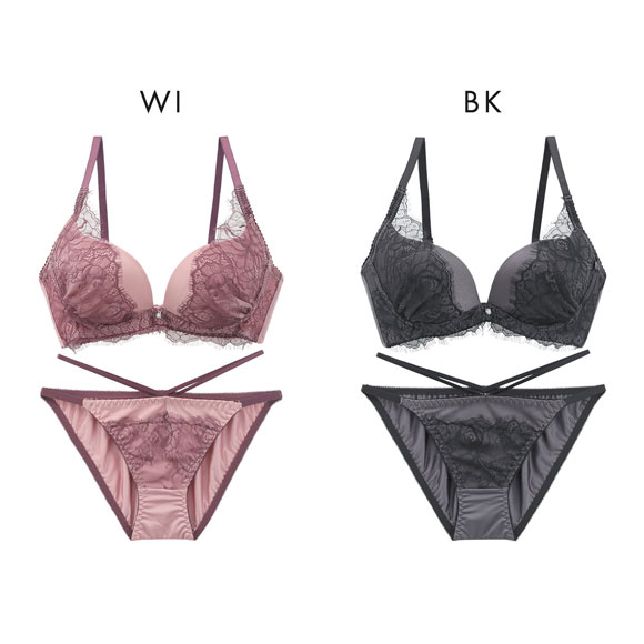 ルルモアナ アイラッシュレース ブラセット BCD65-75 盛り 谷間 美胸 寄せ ブラジャー ショーツ セット LULUMOANA