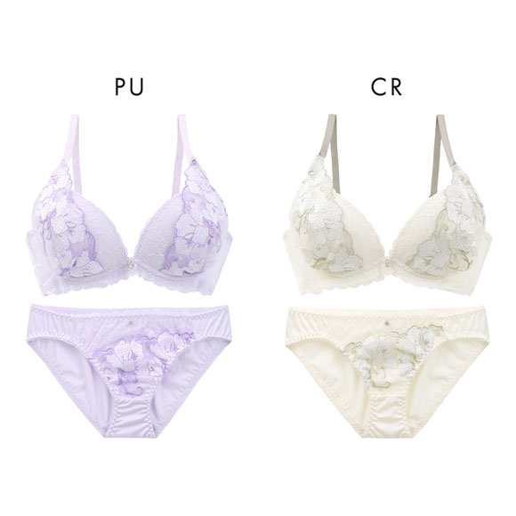 エクラ 脇高 フラワーチュール ブラセット ABCD 大きいサイズ 脇肉 谷間 盛り 脇寄せ バストアップ ブラジャー ショーツ ECLAT