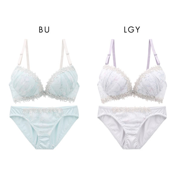 ピュアシェリ ミスティックボタニカル ブラセット ABCD ブラジャー ショーツ セット 大きいサイズ 盛り 谷間 L字 脇寄せ PURECHERIE