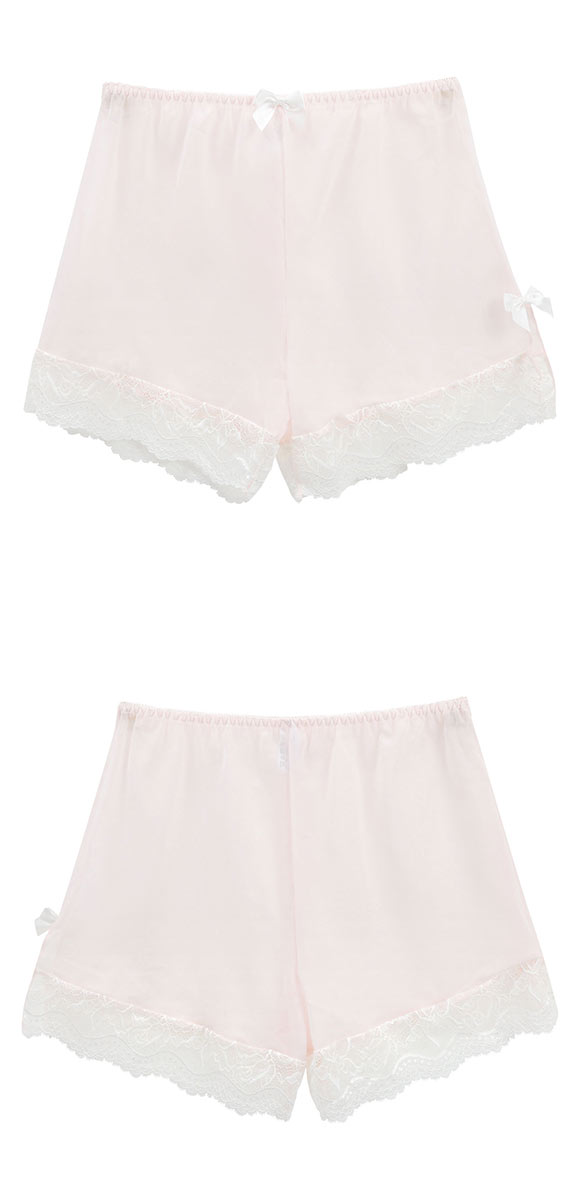 ピュアシェリ フェアリーフリル リボン通し キャミ＆タップパンツ セットアップ M L 上下セット スリップ ベビードール PURECHERIE