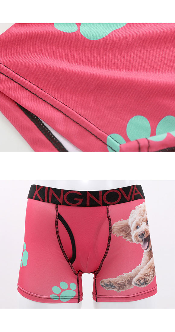 キングノバ BIGトイプー ボクサーパンツ メンズ 前あき M L LL ストレッチ プリント 大きいサイズ 贈り物 ギフト KING NOVA
