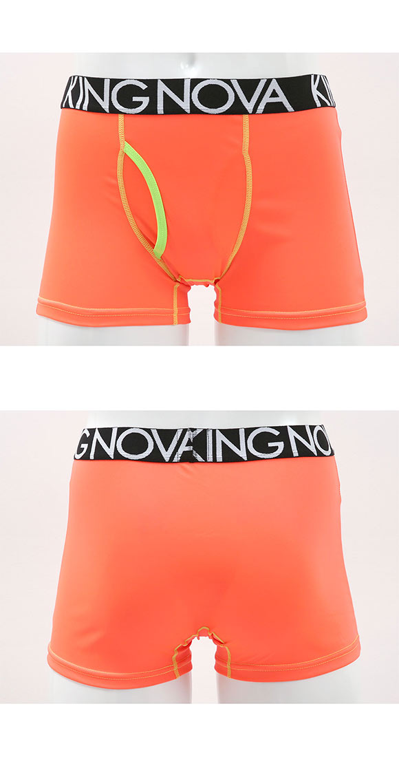 キングノバ ネオン 3P ボクサーパンツ メンズ 前あき 3枚組 3点セット ストレッチ プリント 大きいサイズ KING NOVA 蛍光
