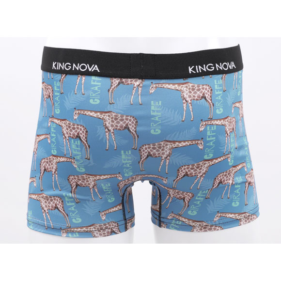 キングノバ サファリセット ボクサーパンツ 3枚組 メンズ 前あき 3点セット 3P ストレッチ プリント 大きいサイズ KING NOVA お得