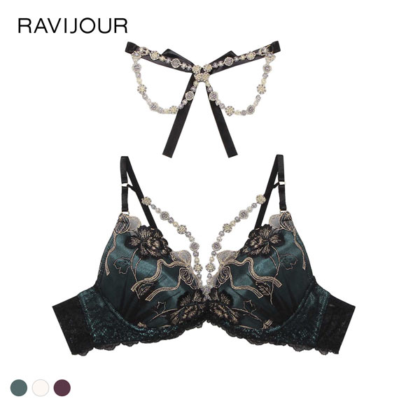 LINGERIEAM ラピダリー トリックリフト ブラジャー E 盛り 谷間 バストアップ リフトアップ 大きいサイズ RAVIJOUR ラヴィジュール