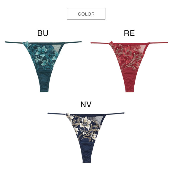 ラヴィジュール エポナ エンブロイダリーレース Tバックショーツ SM 総レース ソング タンガ セクシー バックレース 下着 RAVIJOUR