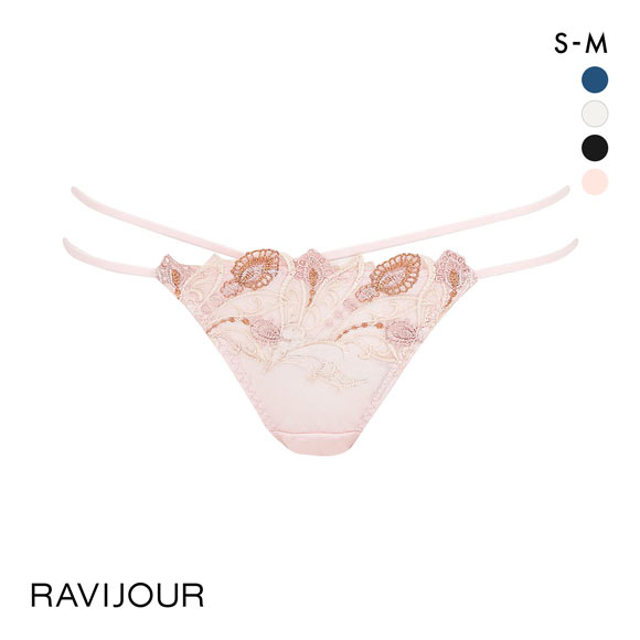 ラヴィジュール RAVIJOUR レーシーフェザー エンブレース ショーツ SM バックレース 総レース 透け バックオープン