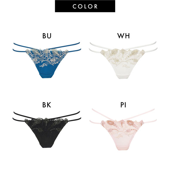 ラヴィジュール RAVIJOUR レーシーフェザー エンブレース Tバック ショーツ SM タンガ ソング バックレース 総レース 透け バックオープン