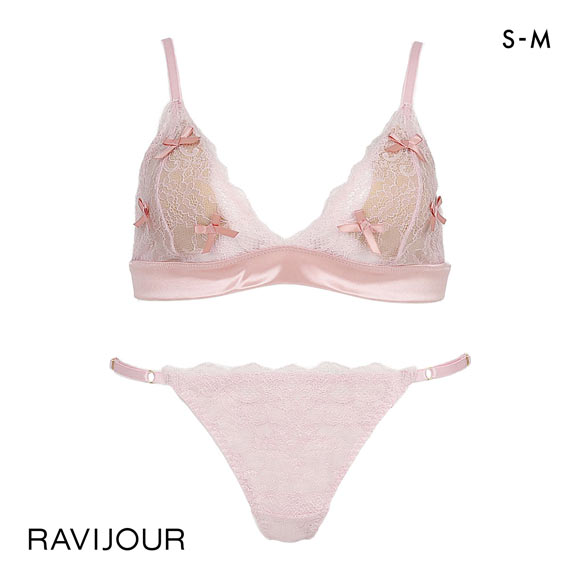 ラヴィジュール シュガリー ブラジャー＆Tバックセット ショーツ ノンパテッド RAVIJOUR