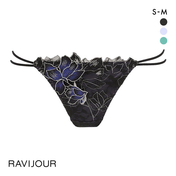ラヴィジュール ノーブルマグノリア エンブロイダリーレース Tバック SM バックレース 透け ストリング RAVIJOUR