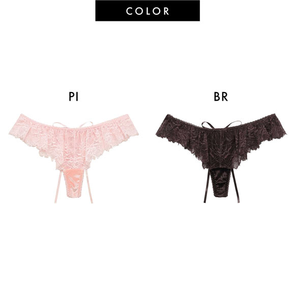 ラヴィジュール ベルベットニュイ フレア Tバックショーツ ソング タンガ SM バックレース 透け RAVIJOUR