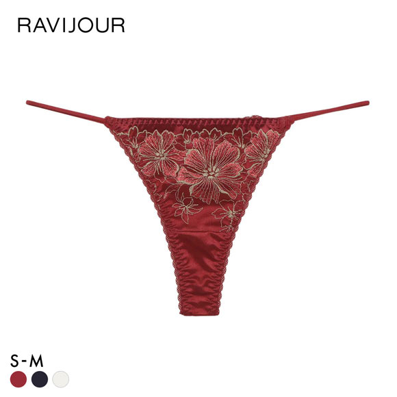 ラヴィジュール アルミラ エンブロイダリーレース Tバックショーツ ソング タンガ SM バックレース 透け RAVIJOUR