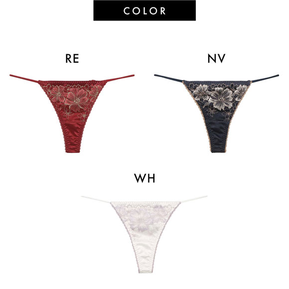 ラヴィジュール アルミラ エンブロイダリーレース Tバックショーツ ソング タンガ SM バックレース 透け RAVIJOUR