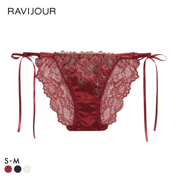 ラヴィジュール アルミラ サイドリボン ショーツ 紐パン ノーマルショーツ SM セクシー バックレース 透け RAVIJOUR