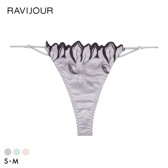 ラヴィジュール フィリナス エンブロイダリー Tバックショーツ ソング タンガ SM セクシー バックレース 透け RAVIJOUR