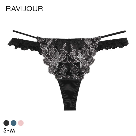 ラヴィジュール ラナルミエル エンブロイダリーレース Tバックショーツ SM セクシー バックレース 透け RAVIJOUR