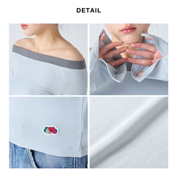 リリーブラウン ランジェリー LILY BROWN Lingerie×FRUIT OF THE LOOM 2wayオフショルダートップス