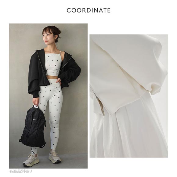 エミ eco emmiロゴジップアップフーディー UVカット emmi