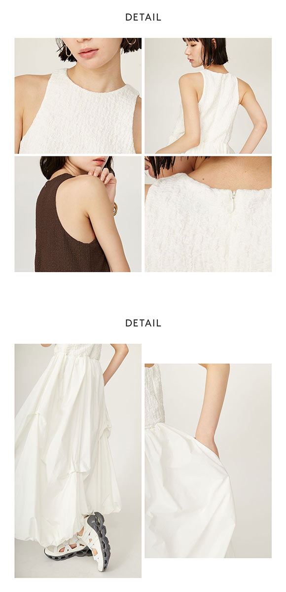 エミ 膨れジャガードカットドッキングワンピース emmi