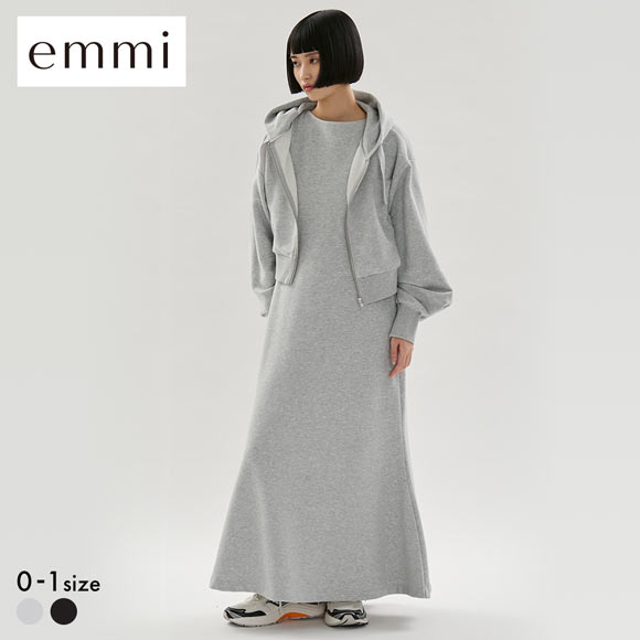 エミ 裏毛フーディー×ワンピースセット emmi