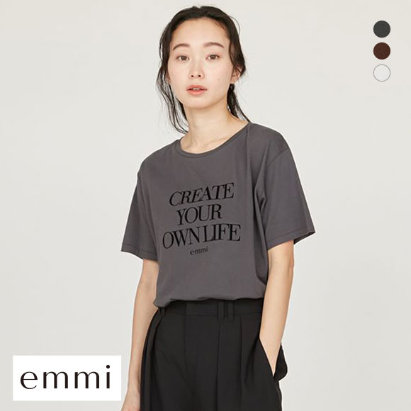 エミ フロッキーロゴTシャツ emmi